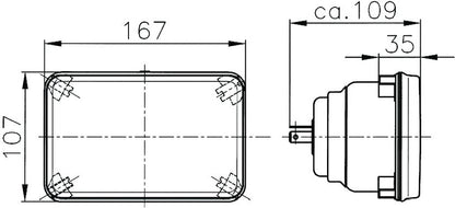 Hella Headlight Assembly: 1999-2005 Volkswagen Golf IV generation; ECE Off-R 003177871 Technical Drawing