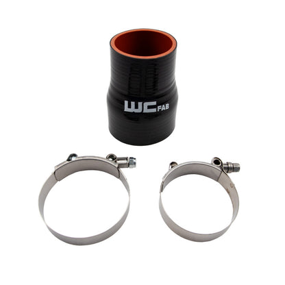 Wehrli 2.375in x 3in ID Straight Reducer 4.5in Long Silicone Boot and Clamp Kit WCF207-105 WCF207-105 Photo - Primary