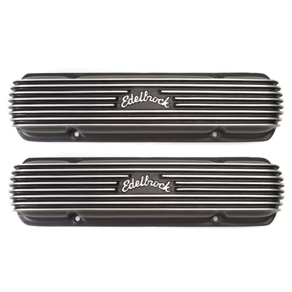 Edelbrock Valve Cover Classic Series Pontiac 1962-1979 301-455 CI V8 Black 41303 41303 Photo - Primary