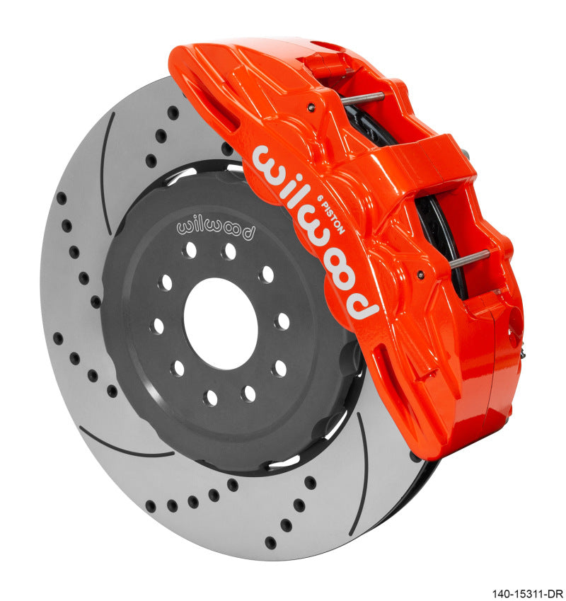Wilwood SX6R Front Brake Kit 15in SRP Slotted/Drilled Red 05-13 Chevy Corvette 140-15311-DR 140-15311-DR User 1
