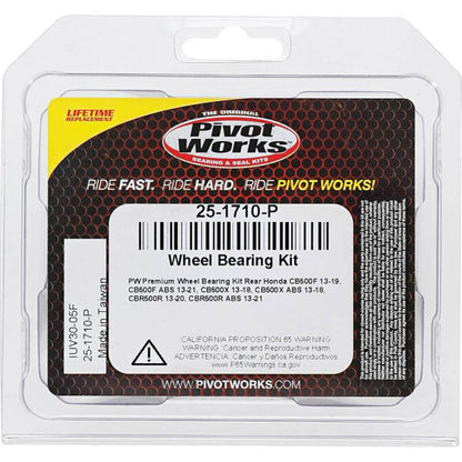 Pivot Works Honda Wheel Bearing Kit Premium Bearings 25-1710-P 25-1710-P Photo - Primary