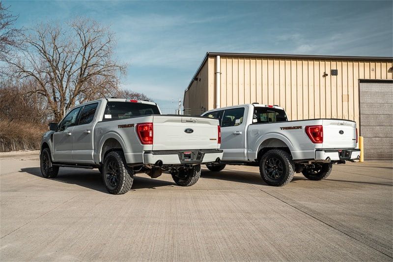 CORSA Performance Corsa 2021-2023 Ford F-150 SuperCrew/5.5ft Bed 3.5L V6 Sport Cat-Back Dual Rear Exit-Black PVD 21185BLK 21185BLK Photo - Mounted