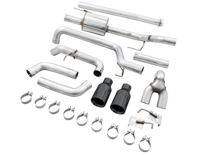 AWE Tuning AWE 0FG 21+ Ford F150 Dual Split Rear Cat-Back Exhaust- 5in Diamond Black Tips 3015-33119 3015-33119 Photo - out of package