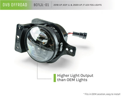 DV8 Offroad 18+ Jeep JL/ Gladiator LED Fog Lights BCFLJL-01 BCFLJL-01 Product Brochure - a specific brochure describing a Product