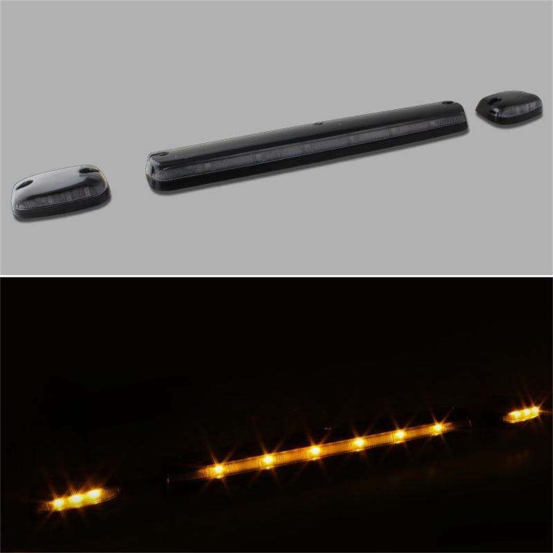 SPYDER Xtune Chevy Silverado 07-13 Amber LED Cab Roof Lights Clear ACC-LED-CS07-CR-C 9924606 9924606 Photo - Unmounted
