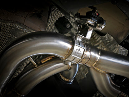 aFe MACHForce XP Exhausts Cat-Back SS 19-21 BMW M2 Competition L6-3.0L w/Carbon Fiber Tips 49-36350-C 49-36350-C Photo - Mounted