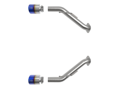 aFe 2023 Nissan Z V6-3.0L (tt) Takeda Stainless Steel Axle-Back Exhaust System w/ Blue Flame Tip 49-36137-L 49-36137-L Photo - Unmounted