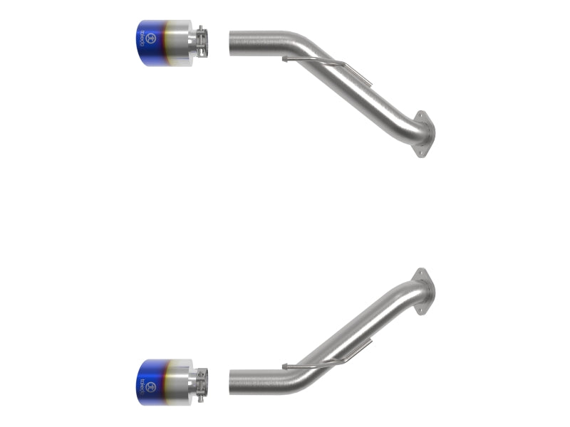 aFe 2023 Nissan Z V6-3.0L (tt) Takeda Stainless Steel Axle-Back Exhaust System w/ Blue Flame Tip 49-36137-L 49-36137-L Photo - Unmounted