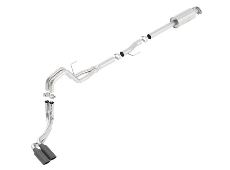 Borla 15-16 Ford F-150 3.5L EcoBoost Ext. Cab Std. Bed Black Chrome CB Exhaust ATAK Truck Side Exit 140619BC 140619BC Photo - Primary