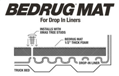 Bedrug  Classic Bed Mat For Drop-In 04-14 Ford F-150 5'6" Bed BMQ04SCD Technical Drawing