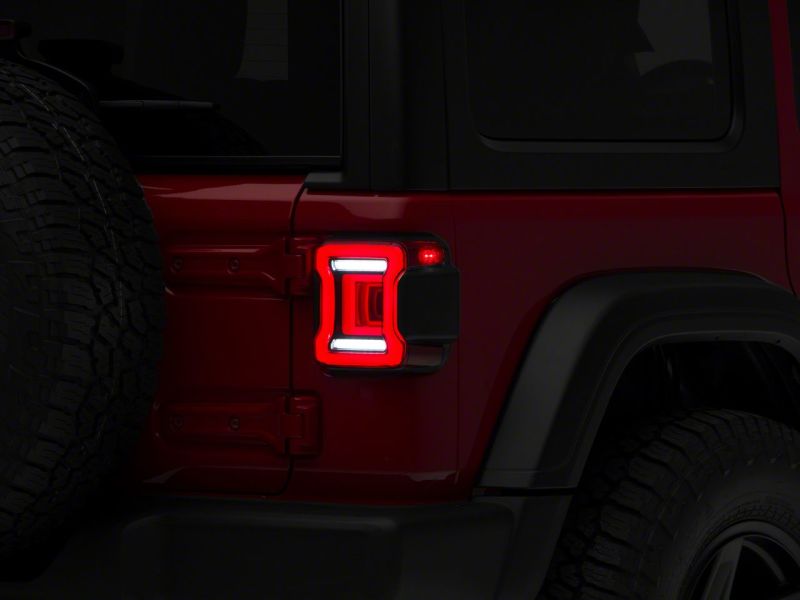 Raxiom 18-23 Jeep Wrangler JL Horizon LED Tail Lights- BlkHousing- Red Lens J133625-JL J133625-JL Photo - Close Up