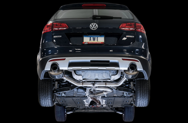 AWE Tuning VW MK7 Golf Alltrack/Sportwagen 4Motion Touring Edition Exhaust - Polished Silver Tips 3015-32098 3015-32098 Photo - Mounted