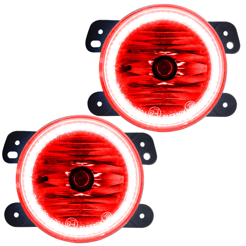 ORACLE Lighting 07-09 Jeep Wrangler JK Pre-Assembled LED Halo Fog Lights -Red 7080-003 7080-003 Photo - Primary