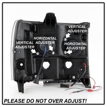 Spyder 07-13 GMC Sierra 1500-3500 Ver 2 Proj Headlights - DRL LED - All Blk PRO-YD-GS07V2-LBDRL-BKV2 5086037 5086037 Photo - Unmounted
