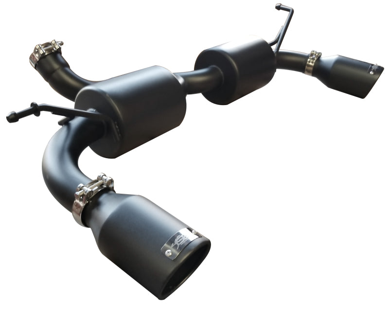 Injen 07-17 Jeep Wrangler JK 3.6L/3.8L 63mm Stealth Black Axle-back Exhaust w/ 4in Black Tips SES5004BLK SES5004BLK Photo - Primary