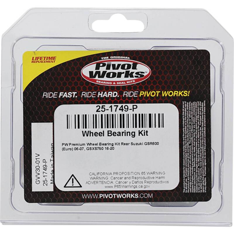 Pivot Works Suzuki Wheel Bearing Kit Premium Bearings 25-1749-P 25-1749-P Photo - Primary