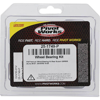 Pivot Works Suzuki Wheel Bearing Kit Premium Bearings 25-1749-P 25-1749-P Photo - Primary