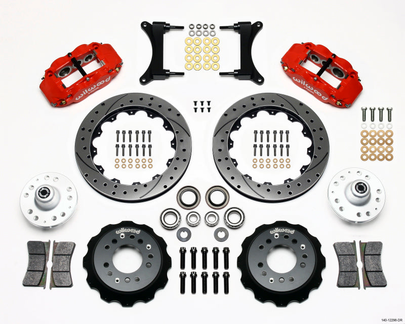 Wilwood Narrow Superlite 6R Front Hub Kit 12.88in Drill Red 79-87 GM G Body 140-12298-DR 140-12298-DR Photo - Primary