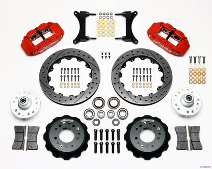 Wilwood Narrow Superlite 6R Front Hub Kit 12.88in Drill Red 79-87 GM G Body 140-12298-DR 140-12298-DR Photo - Primary