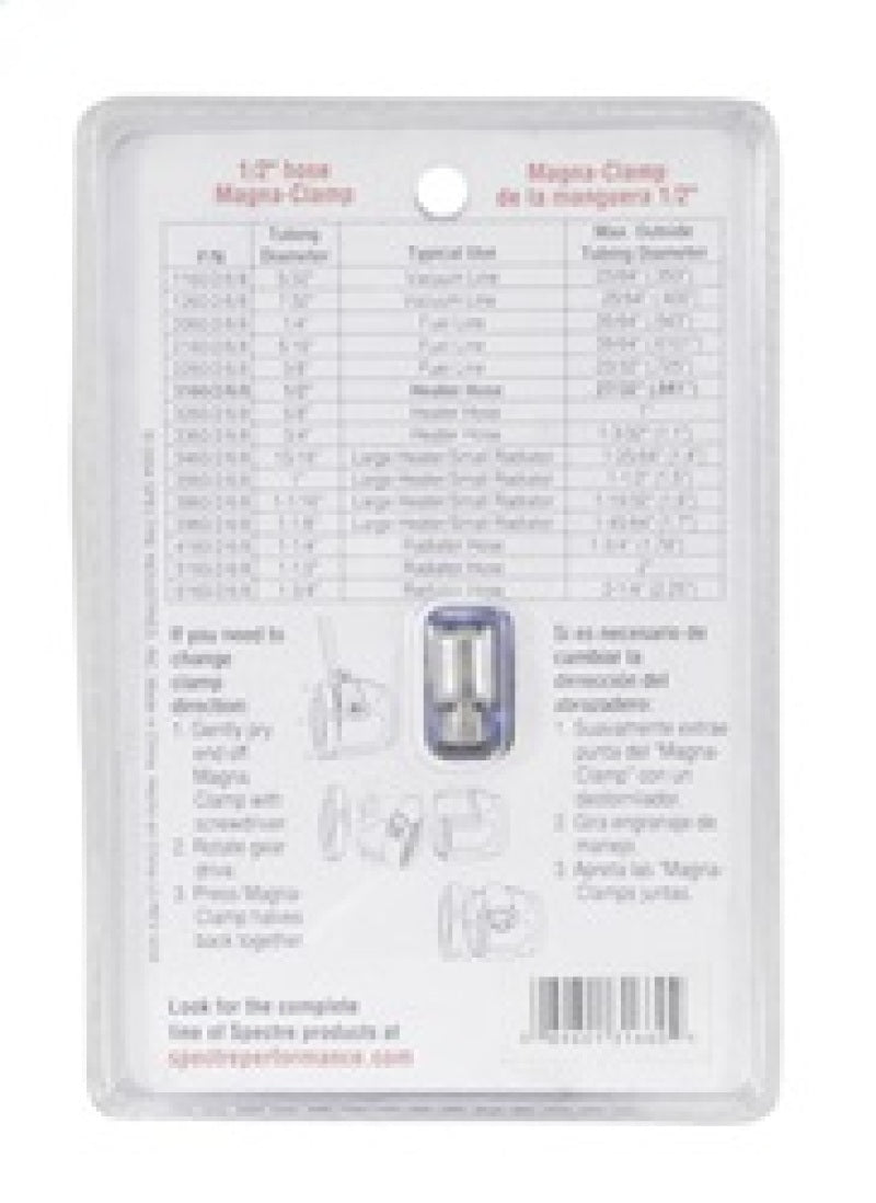Spectre Magna-Clamp Hose Clamp 1/2in. - Blue 3166 3166 Photo - in package