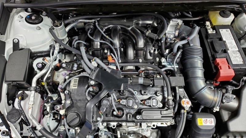J&L 18-23 Toyota Camry 3.5L V6 Oil Separator 3.0 Passenger Side - Clear Anodized 3116P-C 3116P-C Photo - Close Up
