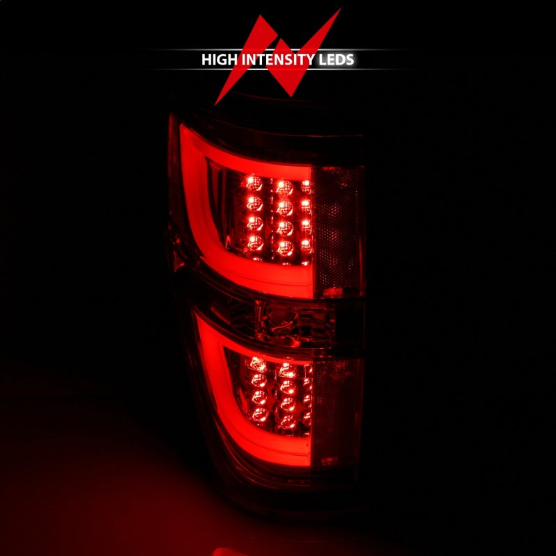 Anzo 2009-2013 Ford F-150 LED Taillights Red/Clear 311260 Photo - Unmounted