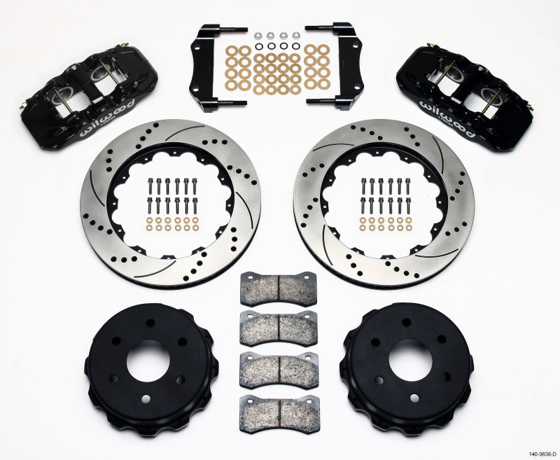 Wilwood AERO4 RearTruck Kit 14.25in Drilled 1999-2010 GM 1500-SUV 2 Piston OE Caliper 140-9838-D 140-9838-D Photo - Primary