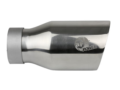 aFe MACH Force-Xp Univ 304 SS Double-Wall Clamp-On Exhaust Tip - Polished - 3in Inlet - 4.5in Outlet 49T30454-P093 49T30454-P093 Photo - Unmounted