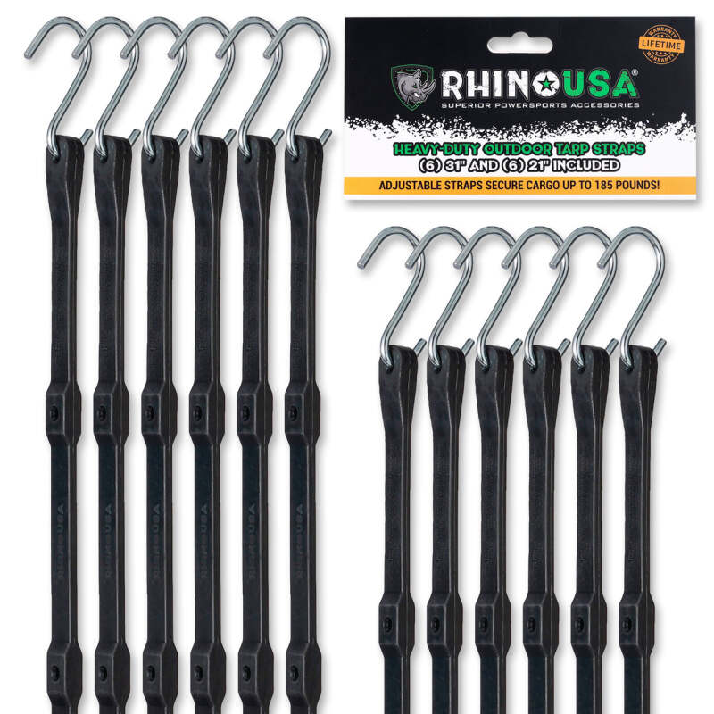 Rhino USA Heavy Duty Bungee - Set Of 12 TD-BGHD12-BLK TD-BGHD12-BLK Photo - Primary