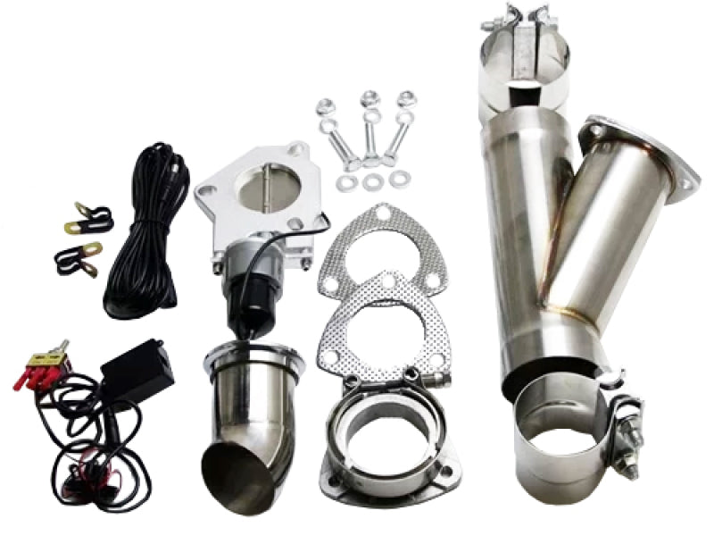 Granatelli Motor Sports Granatelli 2.25in Stainless Steel Electronic Exhaust Cutout w/Slip Fit/Band Clamp 302522 302522 Photo - Primary