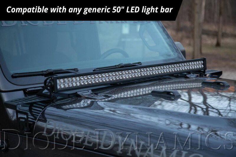 Diode Dynamics 18-21 Jeep JL Wrangler/Gladiator SS50 Hood LED Light Bar Kit - Amber Combo DD6109 DD6109 User 8