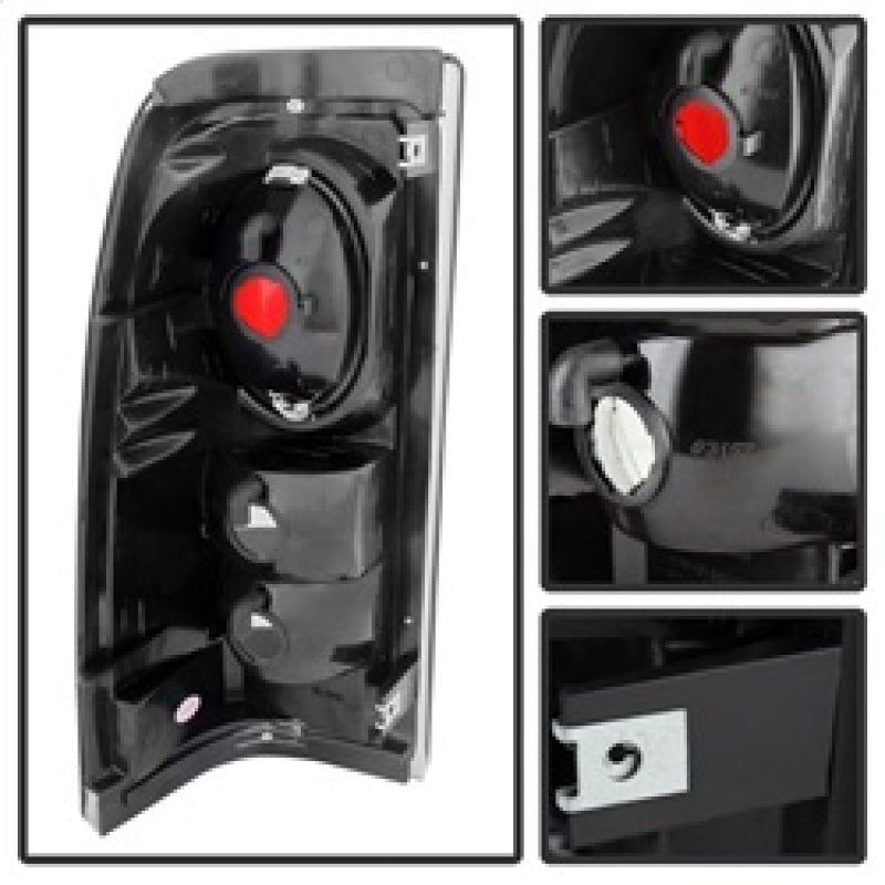 Spyder Chevy Silverado 1500 99-02 (Not Fit Stepside) Euro Style Tail Lights Blk Smke ALT-YD-CS99-BSM 5078056 5078056 Photo - Unmounted