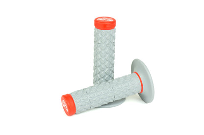 Renthal Soft/Firm MX Dual Compound Grips Tapered 1/2 Waffle - Gray/Red G209 G209 User 1