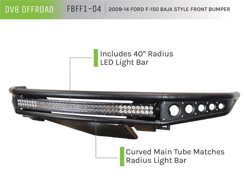 DV8 Offroad 09-14 Ford F-150 Baja Style Front Bumper FBFF1-04 FBFF1-04 Product Brochure - a specific brochure describing a Product