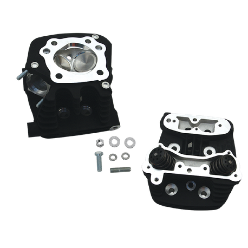 S&S Cycle 91-03 XL Super Stock Cylinder Head Kit For 3-1/2in and 3-5/8in Bore - Wrinkle Black 90-1810