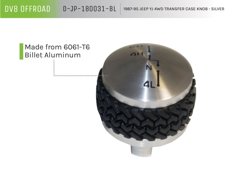 DV8 Offroad 1987-1995 Jeep YJ 4WD Transfer Case Knob D-JP-180031-BL D-JP-180031-BL Product Brochure - a specific brochure describing a Product