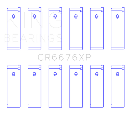 King Engine Bearings King Nissan VG30DE/VG30DETT/VG30E/VG30T (Size STDX) Performance Rod Bearing Set CR6676XPSTDX CR6676XPSTDX Photo - Primary