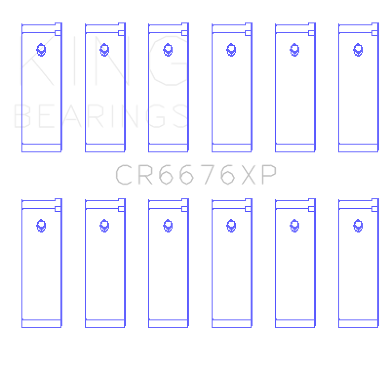 King Engine Bearings King Nissan VG30DE/VG30DETT/VG30E/VG30T (Size +0.25) Performance Rod Bearing Set CR6676XP0.25 CR6676XP0.25 Photo - Primary