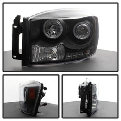 Spyder Dodge Ram 1500 06-08/Ram 2500 06-09 Projector Headlights LED Halo LED Blk PRO-YD-DR06-HL-BK 5010001 5010001 Photo - Unmounted