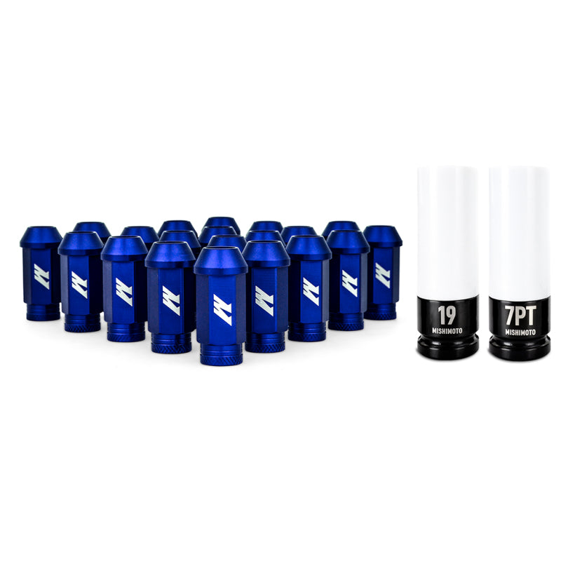 Mishimoto Aluminum Locking Lug Nuts M12x1.25 20pc Set Blue MMLG-125-20LBL MMLG-125-20LBL Photo - Primary