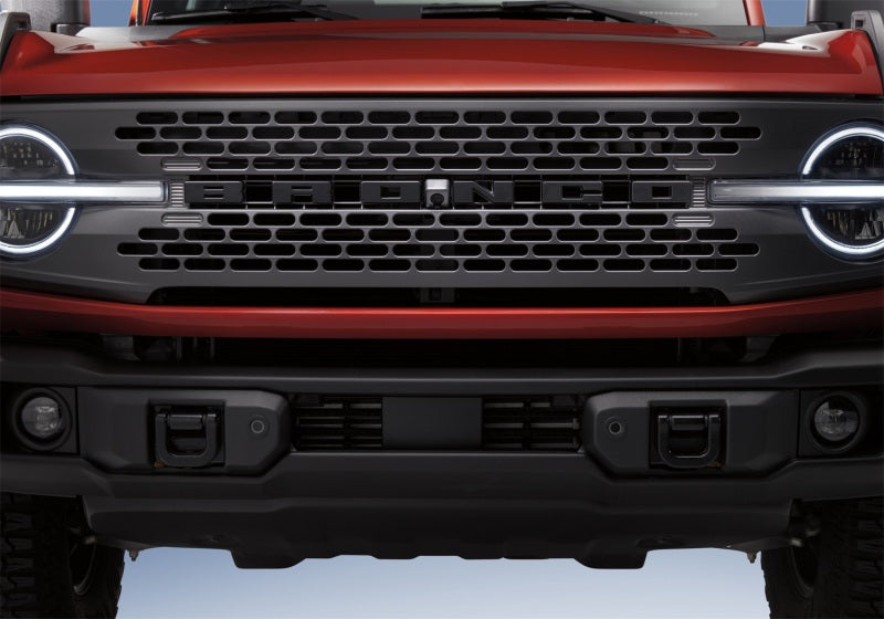 Ford Racing 2021+ Bronco Grille Lettering Overlay Kit - Black M-1447-BLMB M-1447-BLMB Photo - Mounted