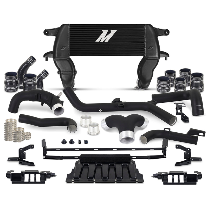 Mishimoto 21+ Ford Bronco 2.7L High Mount INT Kit BK Pipes BK Core MMINT-BR27-21HKBKBK MMINT-BR27-21HKBKBK Photo - Primary