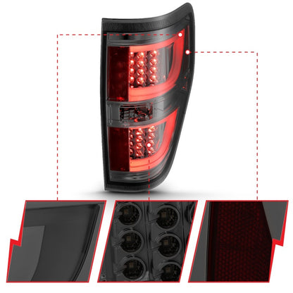 Anzo 2009-2013 Ford F-150 LED Taillights Smoke 311258 Photo - Unmounted