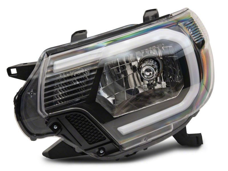 Raxiom 12-15 Toyota Tacoma Axial Series Headlights w/ LED Bar- Blk Housing (Clear Lens) TT21847 TT21847 Photo - Close Up