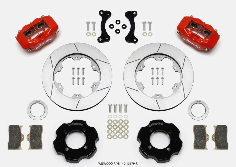 Wilwood Forged Dynalite Front Hat Kit 11.00in GT Rotor Red 95-05 Miata 140-13379-R 140-13379-R Photo - Primary