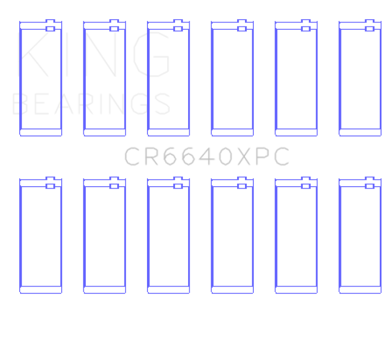King Engine Bearings King BMW M20 & M50 2.0L / 2.5L / 2.7L (Size STDX) Coated Performance Rod Bearing Set CR6640XPCSTDX CR6640XPCSTDX Photo - Primary