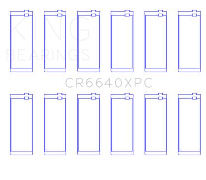 King Engine Bearings King BMW M20 & M50 2.0L / 2.5L / 2.7L (Size STDX) Coated Performance Rod Bearing Set CR6640XPCSTDX CR6640XPCSTDX Photo - Primary