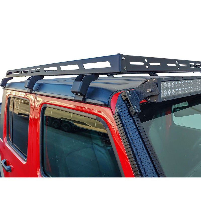 DV8 Offroad 07-18 Jeep Wrangler JK 4 DR / JL 2 DR & JT / 18+ Gladiator Roof Rack RRJL-02 RRJL-02 Photo - Mounted