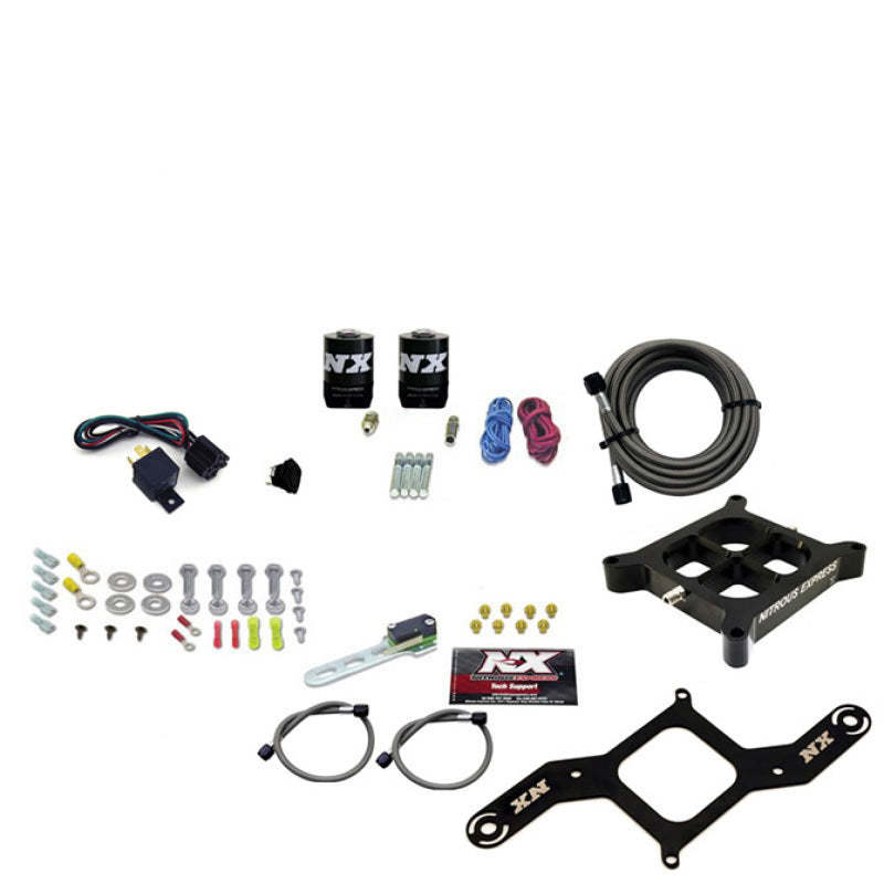 Nitrous Express 4150 Single Entry Crossbar Nitrous Plate Kit Pro-Power (100-500HP) w/o Bottle 63540-00 63540-00 Photo - Primary