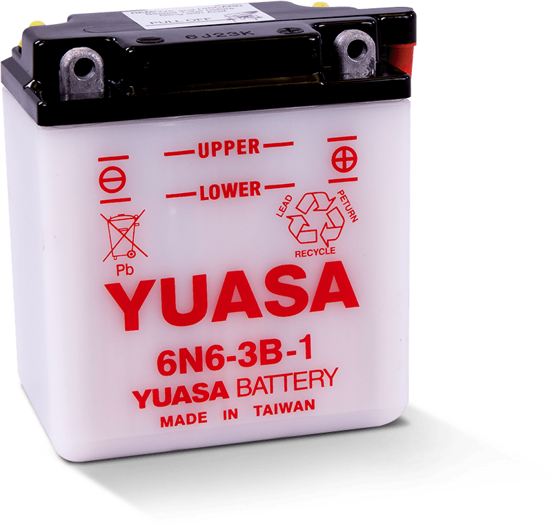 Yuasa Battery Yuasa 6N6-3B-1 Conventional 6 Volt Battery YUAM2663B